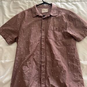 Active USA Men's Casual Burgundy Button Down Shirt